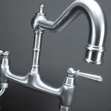 Bidbury & Co. Henbury Bridge Kitchen Mixer Tap with Lever Handles & Ornate Regal Design