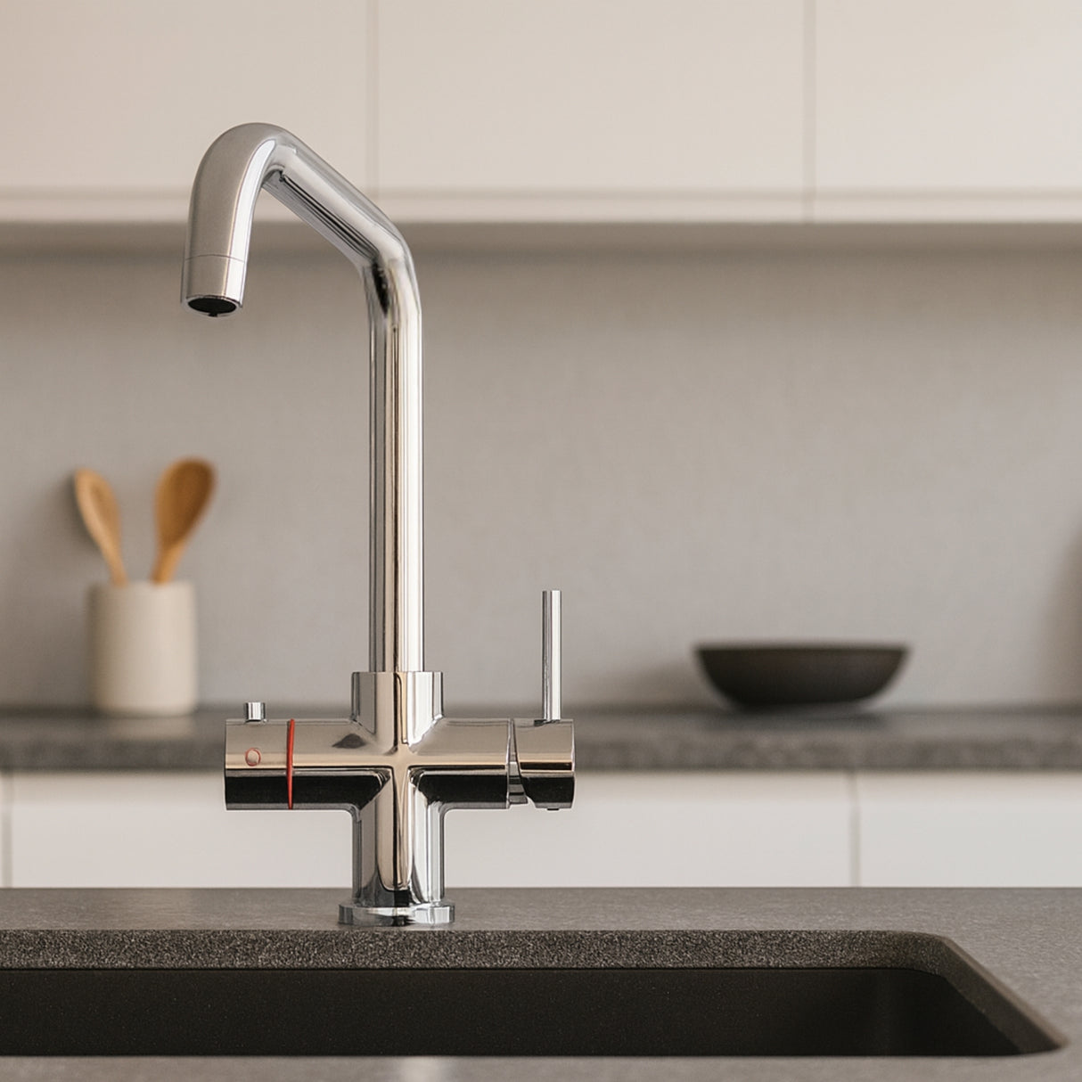INTU 4OUR 4 in 1 Instant Boiling Water Kitchen Tap in Chrome Life Style