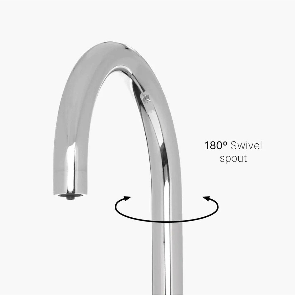 INTU 4OUR 4 in 1 Instant Boiling Water Kitchen Tap in Chrome With Swan Neck and Nexus Tank-The Tap Collection