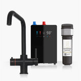 INTU 4OUR 4 in 1 Instant Boiling Water Kitchen Tap in Matt Black With Square Neck and Nexus Tank