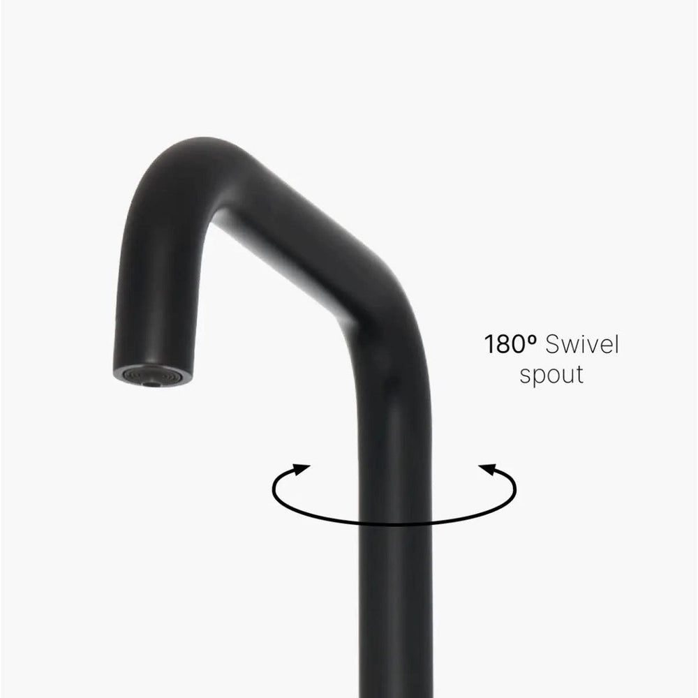 INTU 4OUR 4 in 1 Instant Boiling Water Kitchen Tap in Matt Black With Square Neck and Nexus Tank-The Tap Collection