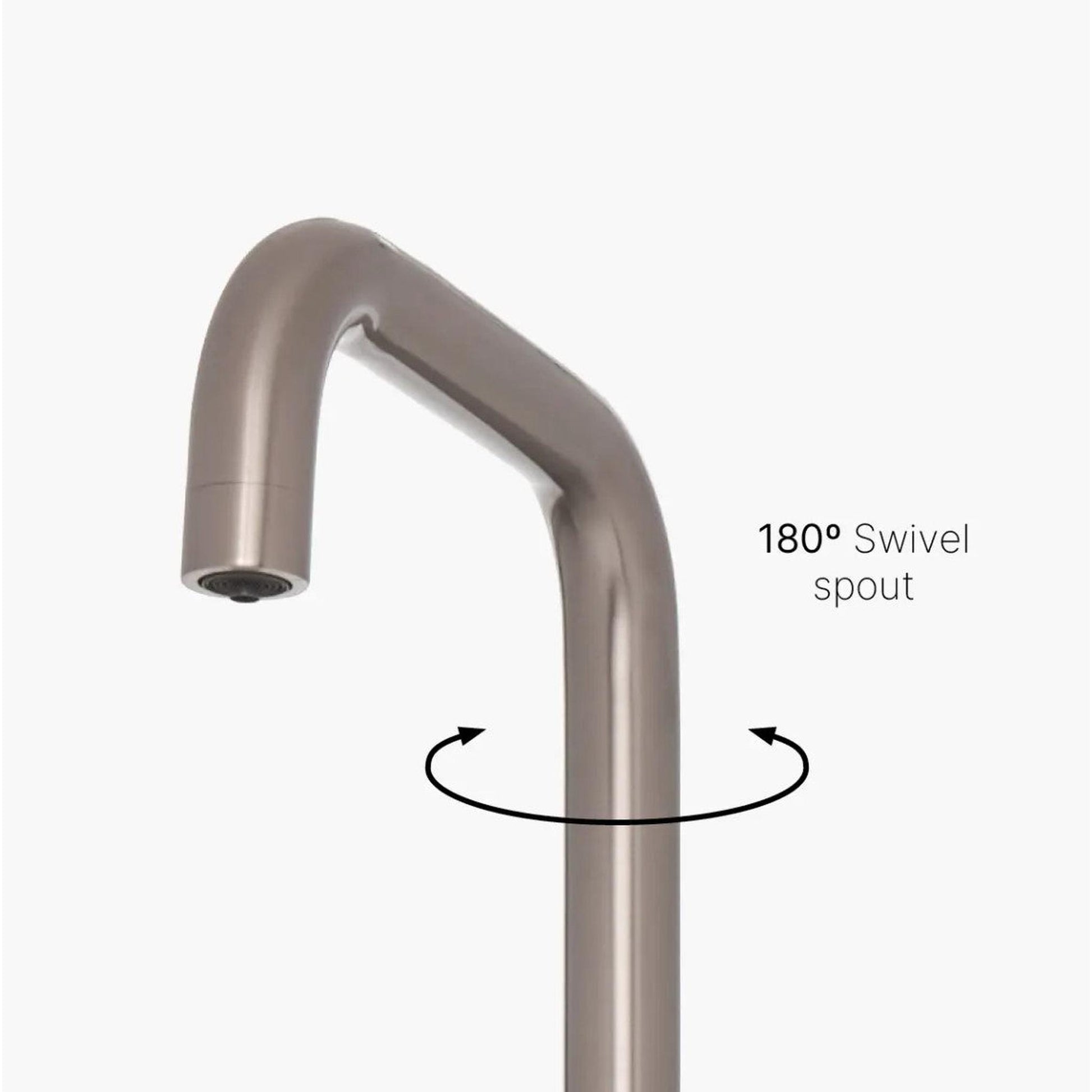 INTU Expression 3 in 1 Instant Boiling Water Kitchen Tap in Brushed Nickel With Square Neck and Solo Noir Tank-The Tap Collection