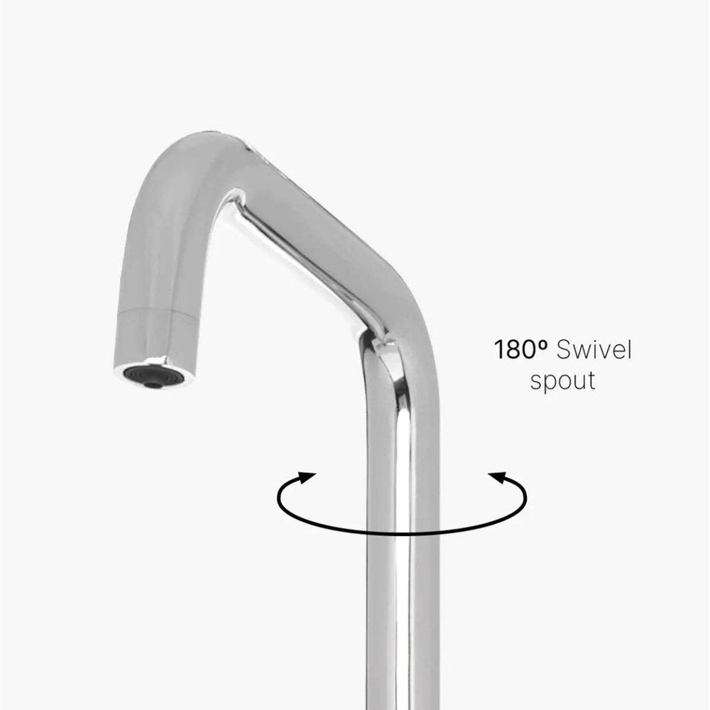 INTU Expression 3 in 1 Instant Boiling Water Kitchen Tap in Chrome With Square Neck and Solo Noir Tank-The Tap Collection