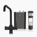 INTU Expression 3 in 1 Instant Boiling Water Kitchen Tap in Matt Black With Square Neck and Solo Noir Tank