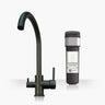 INTU Flair 3 in 1 Filtered Cold Water Kitchen Tap in Gunmetal With Swan Neck