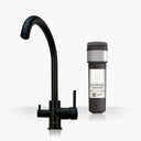 INTU Flair 3 in 1 Filtered Cold Water Kitchen Tap in Matt Black With Swan Neck