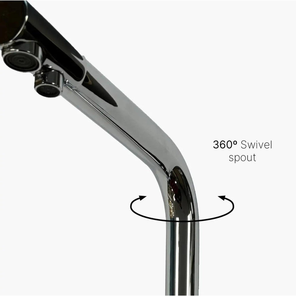 INTU Fusion 3 in 1 Filtered Cold Water Kitchen Tap in Chrome With Square Neck-The Tap Collection