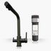 INTU Fusion 3 in 1 Filtered Cold Water Kitchen Tap in Gunmetal With Square Neck