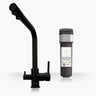 INTU Fusion 3 in 1 Filtered Cold Water Kitchen Tap in Matt Black With Square Neck