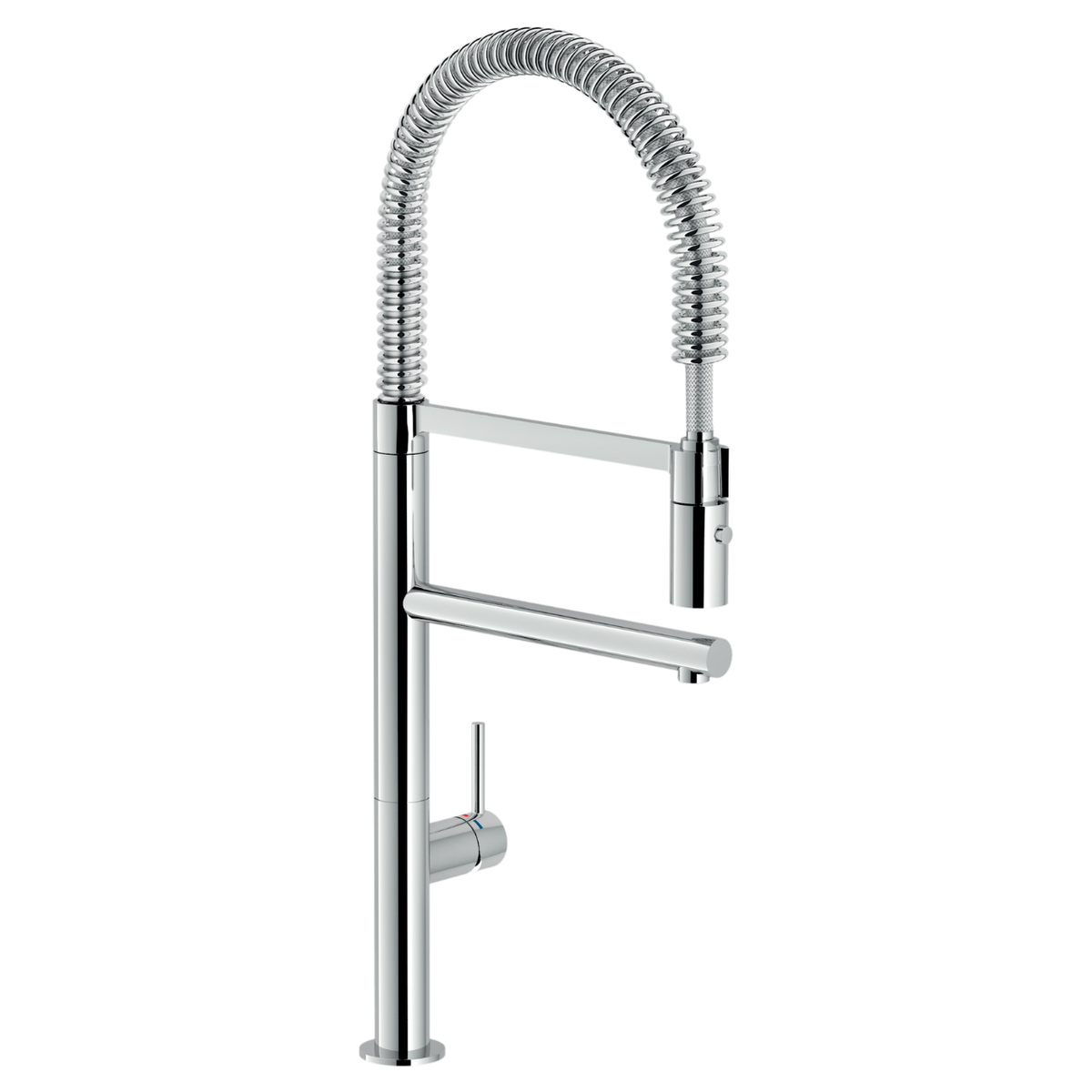 Nobili Kali Semi-Pro Pull Out Polished Chrome Kitchen Tap with Spray H ...