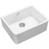 Rangemaster Belfast Single Bowl Fireclay Ceramic White Kitchen Sink