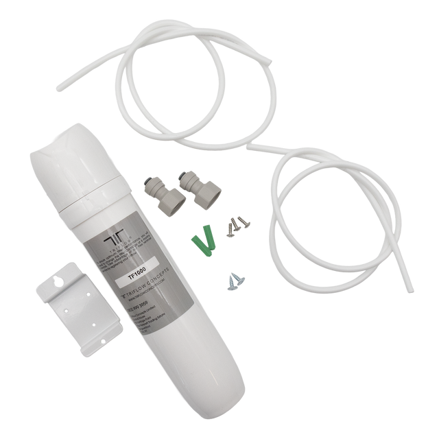 Triflow Concepts TF1000 Limescale Filter Starter Kit with filter, mounting bracket, fittings and tubing