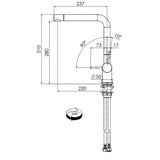 Nobili Live L Spout Kitchen Tap in Matt Black-The Tap Collection
