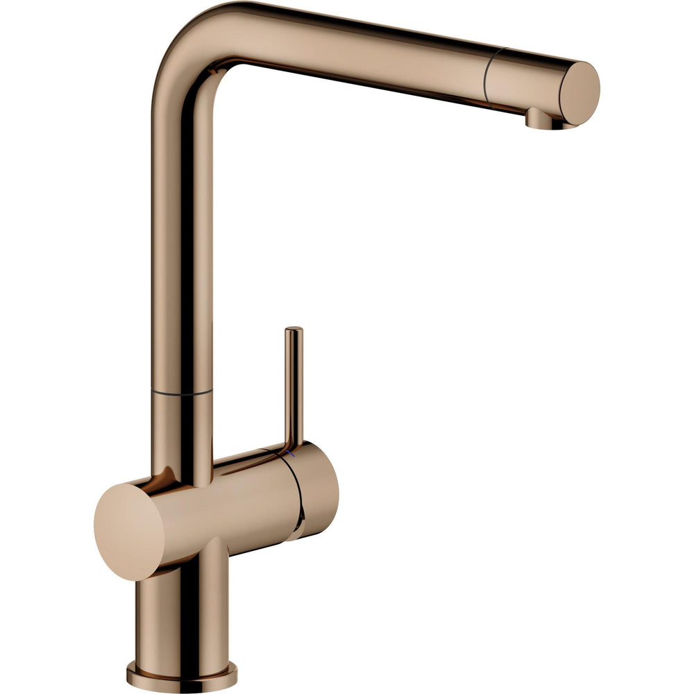 Nobili Live L Spout Kitchen Tap in Polished Bronze-The Tap Collection