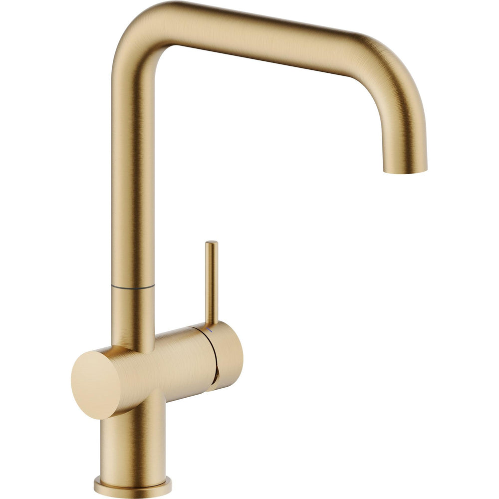 Nobili Live U Spout Kitchen Tap in Brushed Gold-The Tap Collection