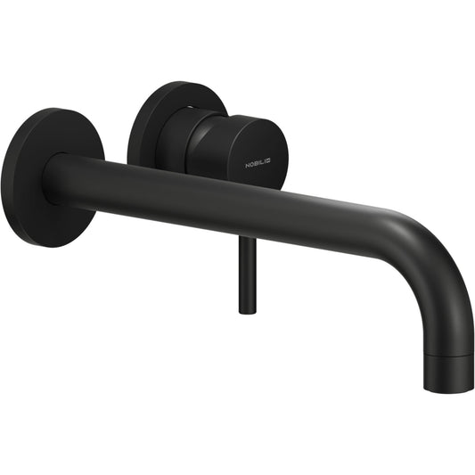 Nobili Live Wall Mounted Contemporary Kitchen Tap in Matt Black-The Tap Collection