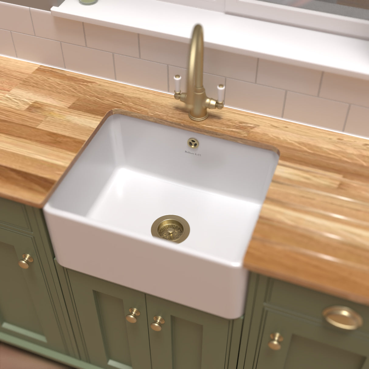 Bidbury & Co. Milford Butler Ceramic Single Bowl Sink