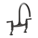 Bidbury & Co. Moreton Bridge Kitchen Mixer Tap with White Tipped Lever Handles & Regal Design