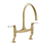 Bidbury & Co. Moreton Bridge Kitchen Mixer Tap with White Tipped Lever Handles & Regal Design