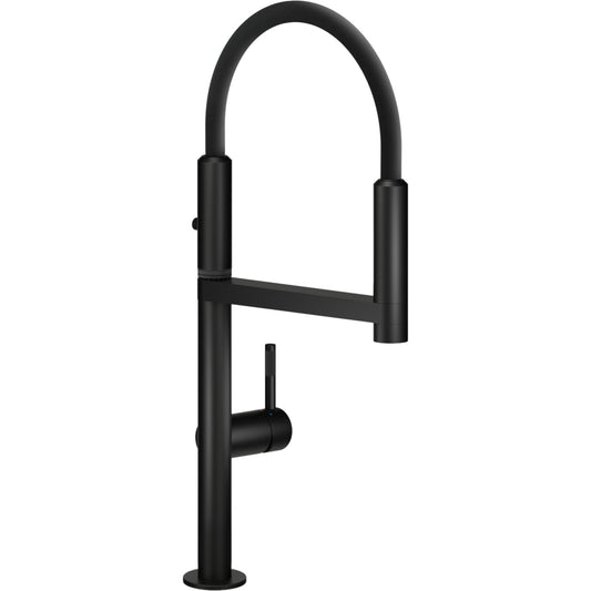 Nobili Move Semi-Pro Pull Out Kitchen Tap in Matt Black-The Tap Collection