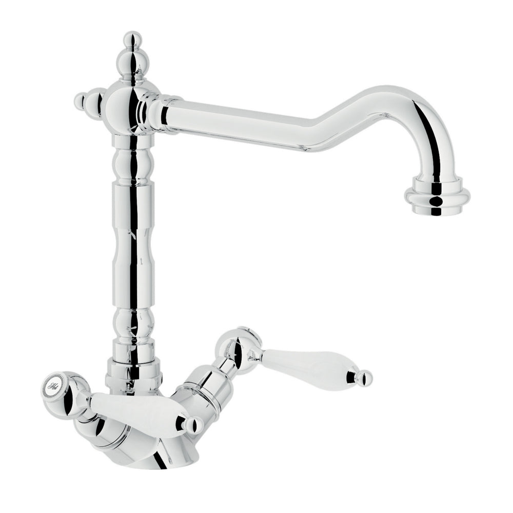 Nobili Antica P Spout Traditional Style Kitchen Tap in Chrome
