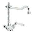 Nobili Antica P Spout Traditional Style Kitchen Tap in Chrome