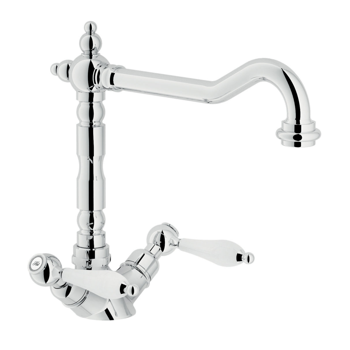 Nobili Antica P Spout Traditional Style Kitchen Tap in Chrome