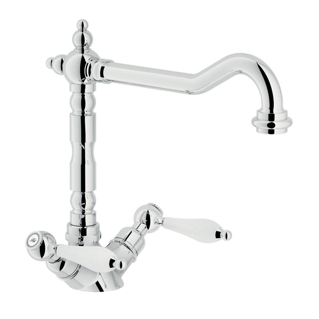 Nobili Antica P Spout Traditional Style Kitchen Tap in Chrome