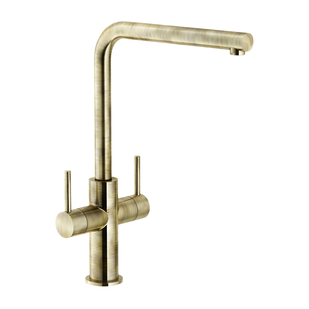 Nobili Aquerelli L Spout Kitchen Tap in Brushed Bronze