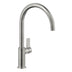 Nobili Flag J Spout Kitchen Tap in Brushed Steel