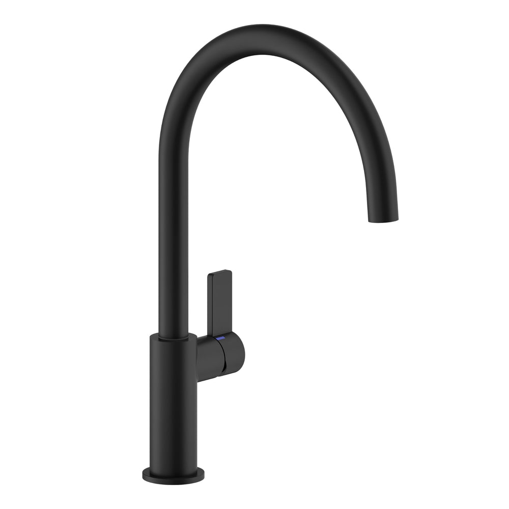 Nobili Flag J Spout Kitchen Tap in Matt Black