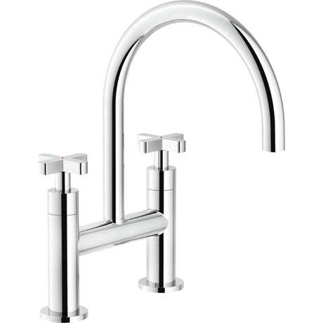 Nobili Lira Bridge Kitchen Tap in Chrome-The Tap Collection