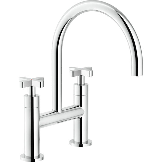 Nobili Lira Bridge Kitchen Tap in Chrome-The Tap Collection