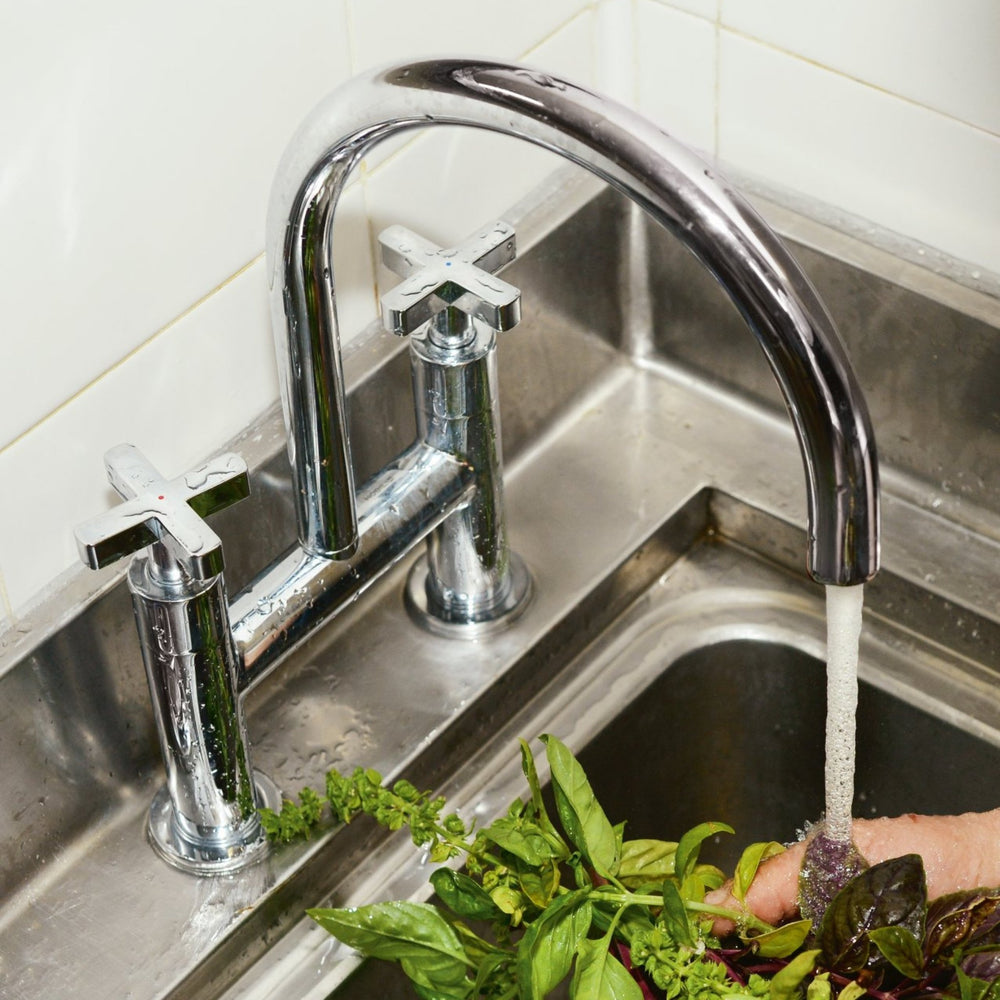 Nobili Lira Bridge Kitchen Tap in Chrome Life Style