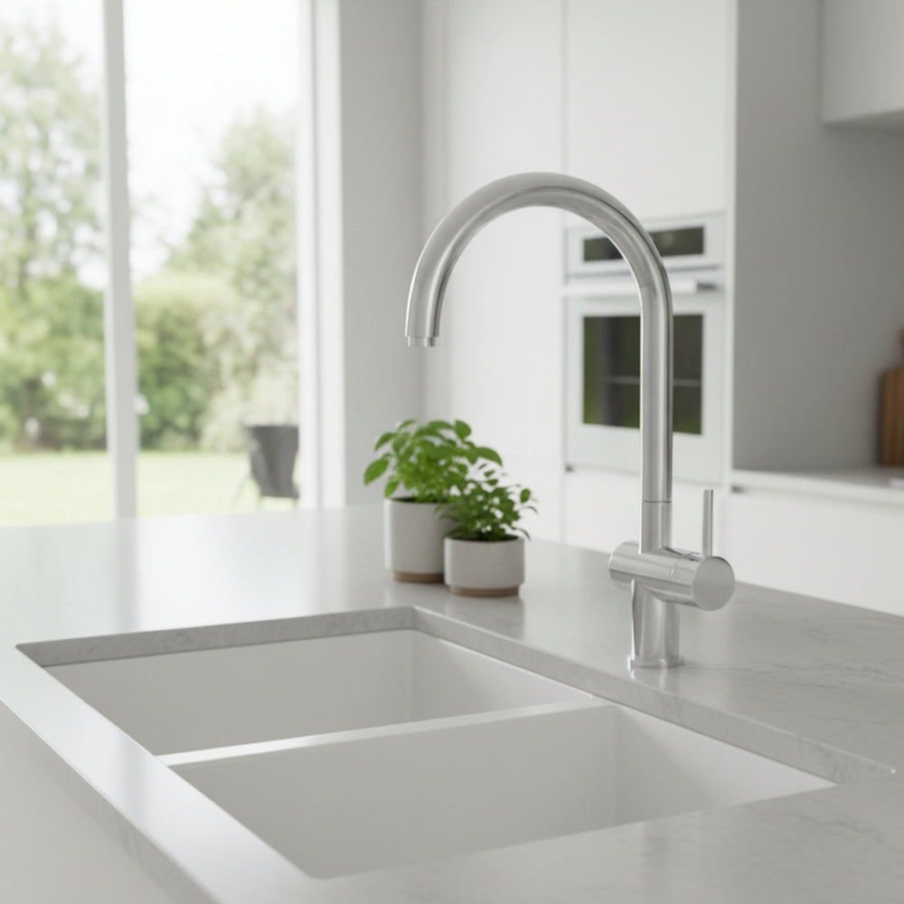 Nobili Live J Spout Kitchen Tap in Chrome Life Style