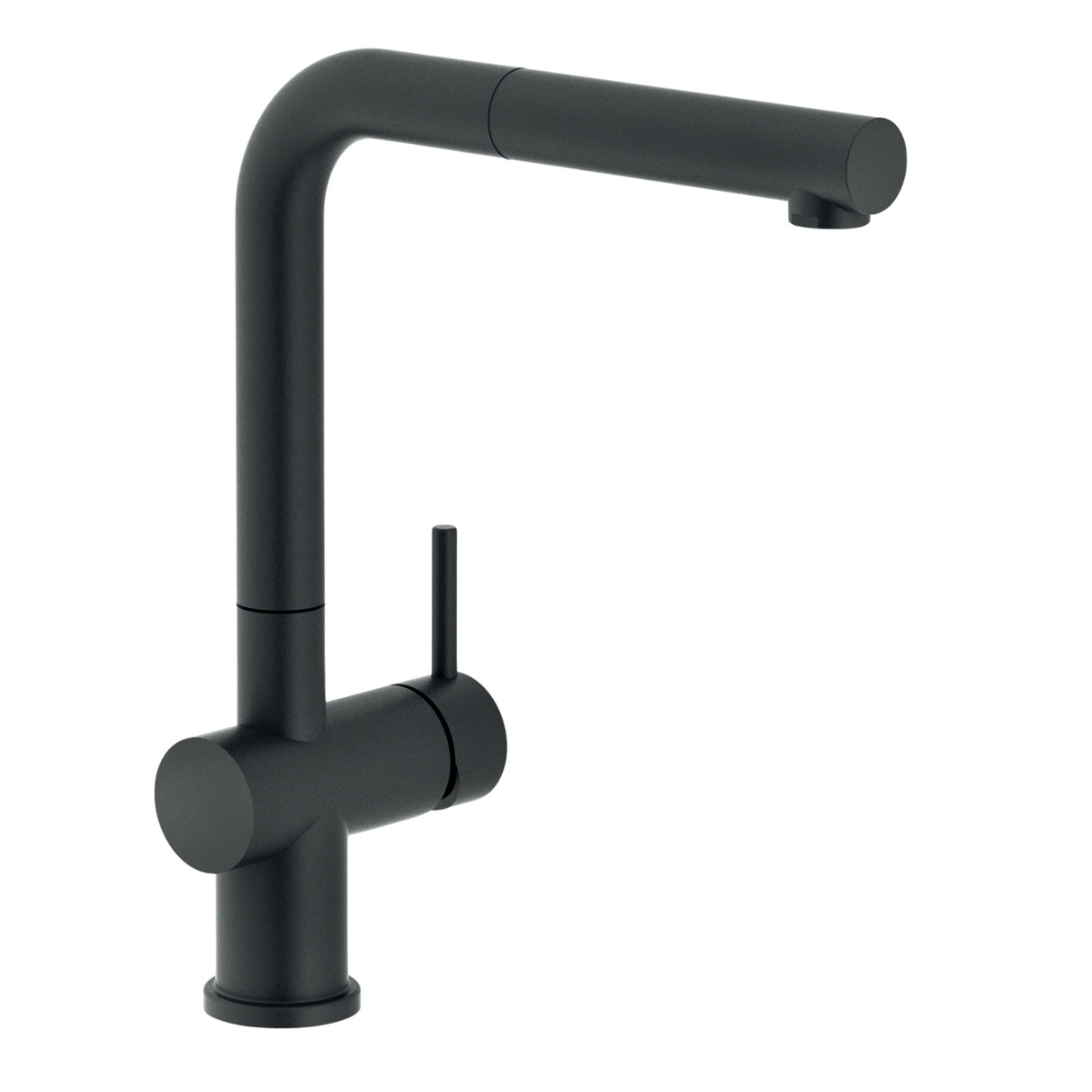 Nobili Live L-Pull Out Spout Kitchen Tap in Matt Black