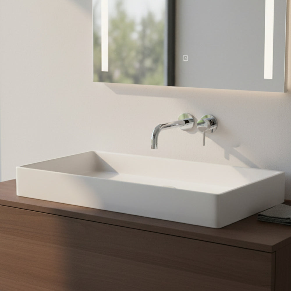 Nobili Live Wall Mounted Contemporary Kitchen Tap in Chrome Life Style