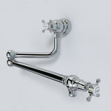 Bidbury & Co. Oakridge Twin Lever Pot Filler With Crosshead Handles