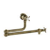 Bidbury & Co. Oakridge Twin Lever Pot Filler With Crosshead Handles