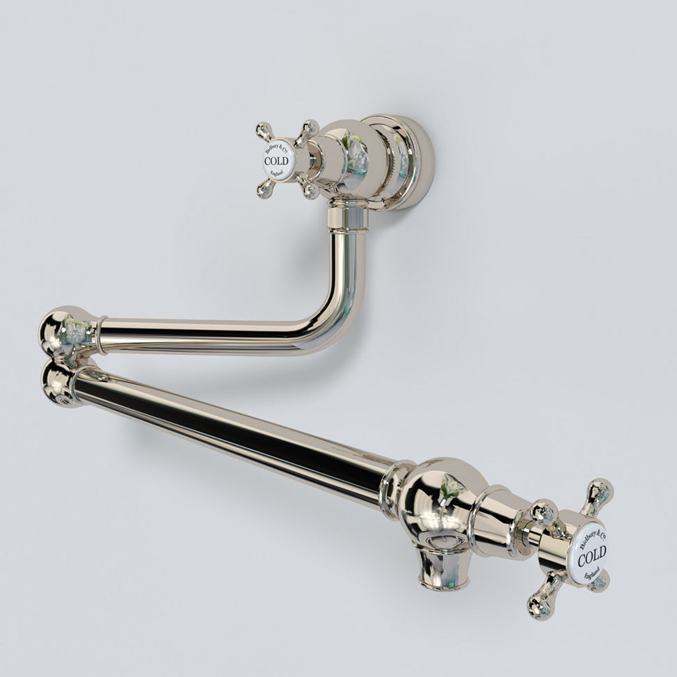 Bidbury & Co. Oakridge Twin Lever Pot Filler With Crosshead Handles