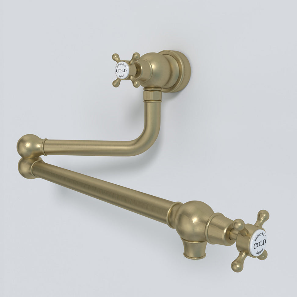 Bidbury & Co. Oakridge Twin Lever Pot Filler With Crosshead Handles