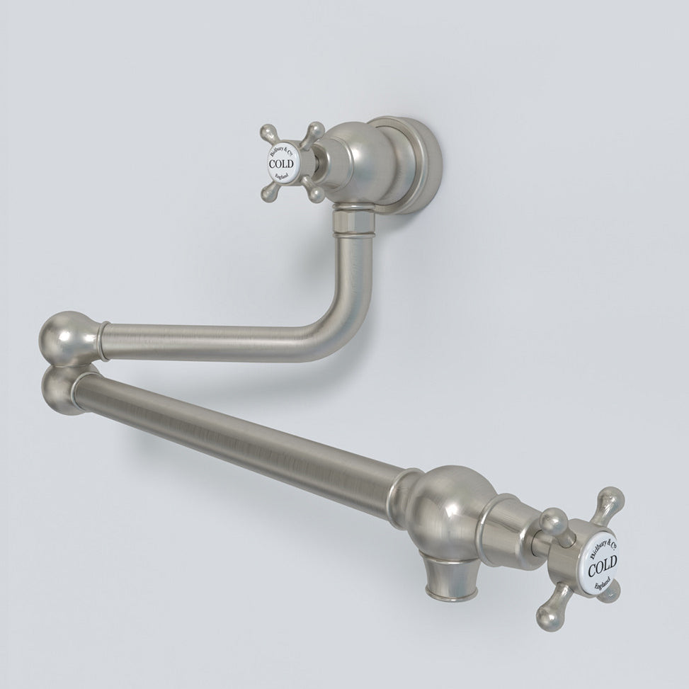Bidbury & Co. Oakridge Twin Lever Pot Filler With Crosshead Handles