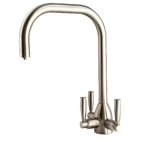Triflow Concepts Whitehall U Spout Filtered Kitchen Tap with Triple Lever Control and Classic Modern Design