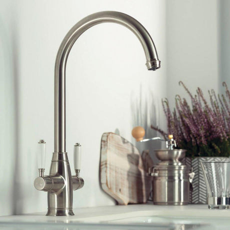 Pronteau ProTrad C-Spout 4-in-1 with ProBoil Filter Tap in 2.1 Litres Brushed Nickel Life Style