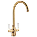 Pronteau ProTrad C-Spout Antique Brass 3-in-1 Filter Tap in 2.1 Litres