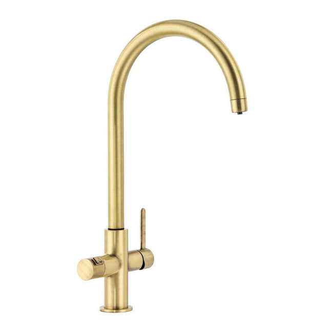 Pronteau Prothia C-Spout 2.1 Litres with Tab Single Lever in Brushed Brass