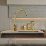 Pronteau Prothia C-Spout 2.1 Litres with Tab Single Lever in Brushed Brass Life Style