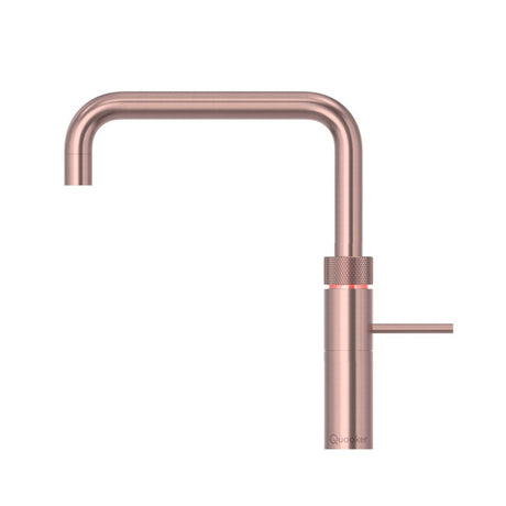 Quooker Fusion Square All in One Boiling Hot Cold Kitchen Tap in Rose Copper FNSRCO