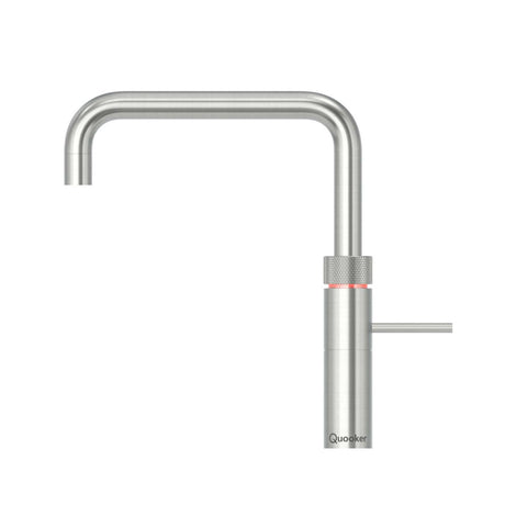 Quooker Fusion Square All in One Boiling Hot Cold Kitchen Tap in Stainless Steel FNSSST