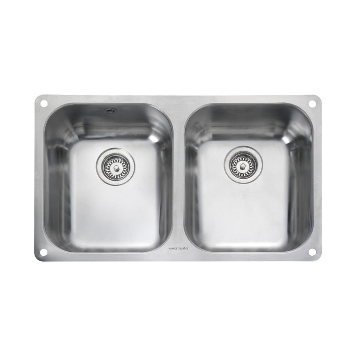 Rangemaster Alantic Classic Undermount Double Bowl  Kitchen Sink For 800mm Cabinet in Stainless steel  Soft Brushed 56564251